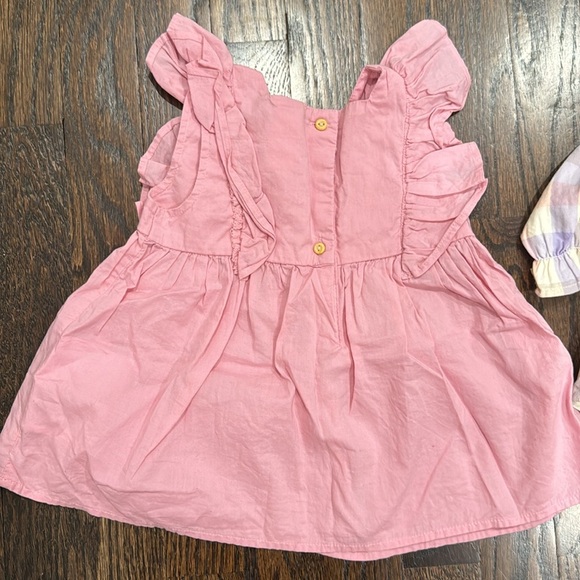 H&M Girl shirt bundle Pink Ruffle and Plaid Button-Up Shirt - Picture 7 of 8